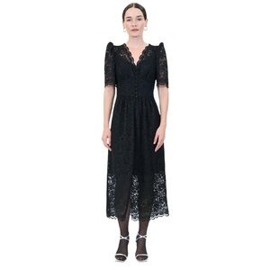 Hunter Bell Eloise Lace Maxi Dress Black